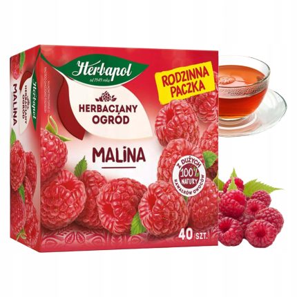HERBAPOL RASPBERRY tea TEA GARDEN fruit tea 40 SACHETS